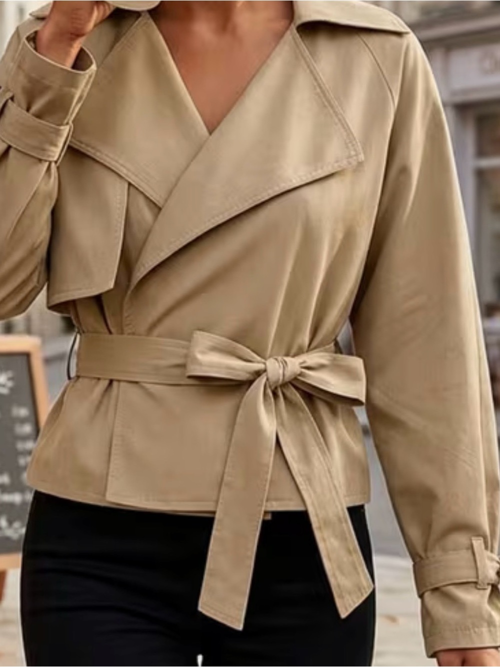 Classic Tan Belted Trench Jacket